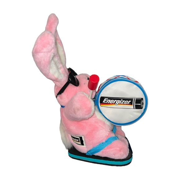Vintage 1998 2000 Promotional Large 20" Plush Energizer Bunny in Flip Flops - Picture 5 of 15